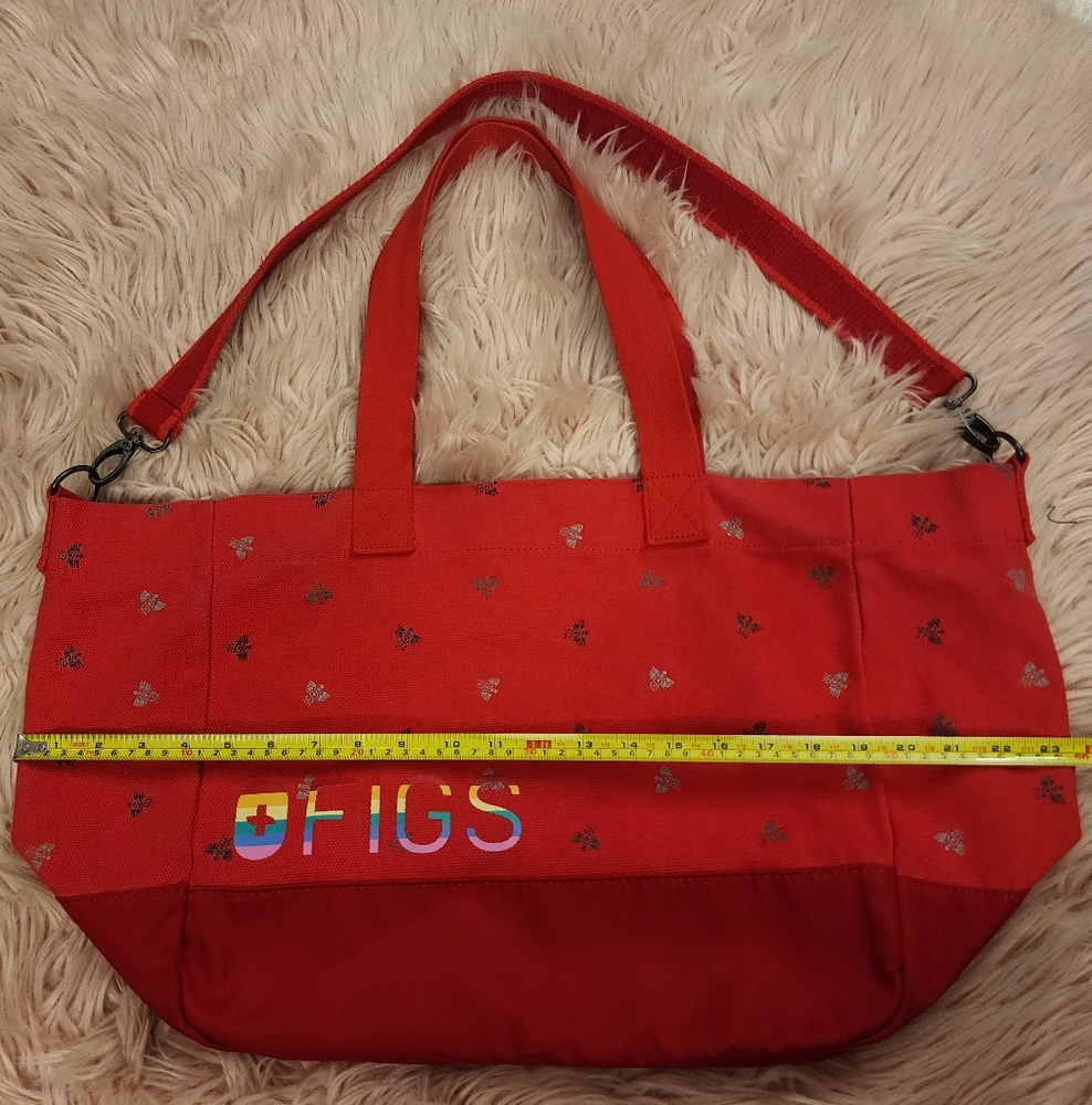 Figs Red Rainbow Caduceus Laminated Large U Tote Bag Pride - Picture 11 of 15